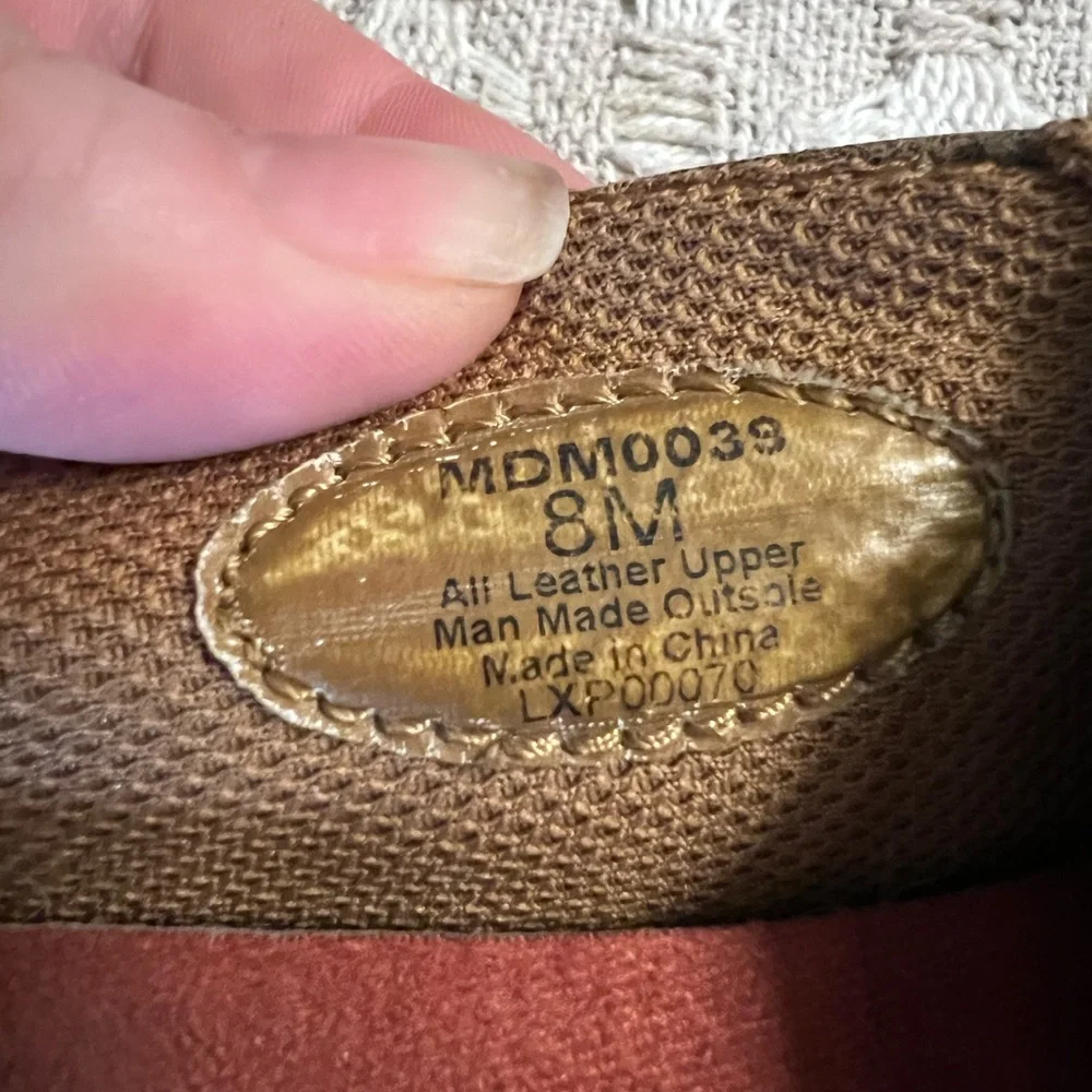 TWISTED X Classic Leather Slip On Driving‎ Moccasin Tan & Brown Men's Size 8 EUC